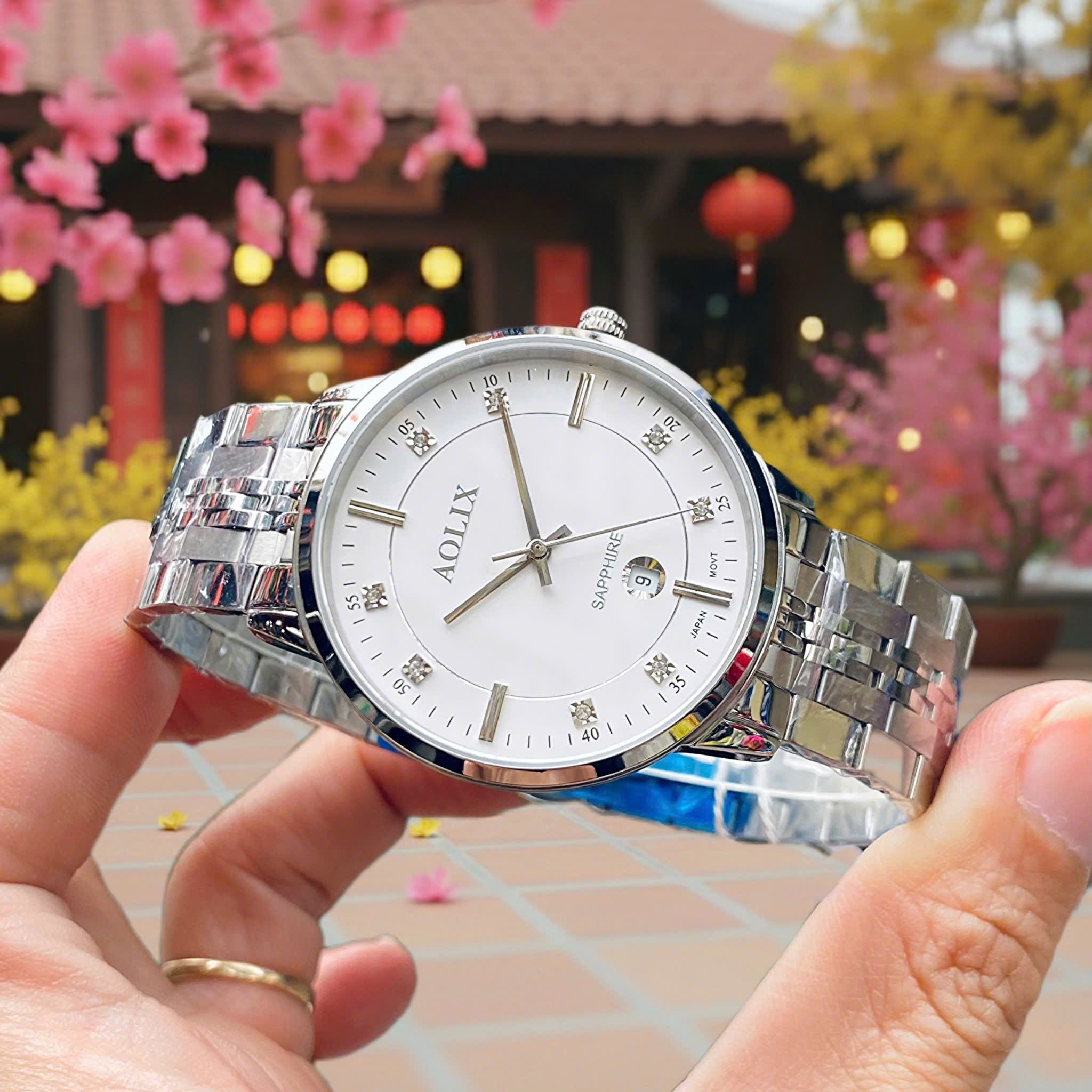 Đồng Hồ Nam Aolix AL-9184G: Kính Sapphire, Máy Nhật, Giá Cực Tốt