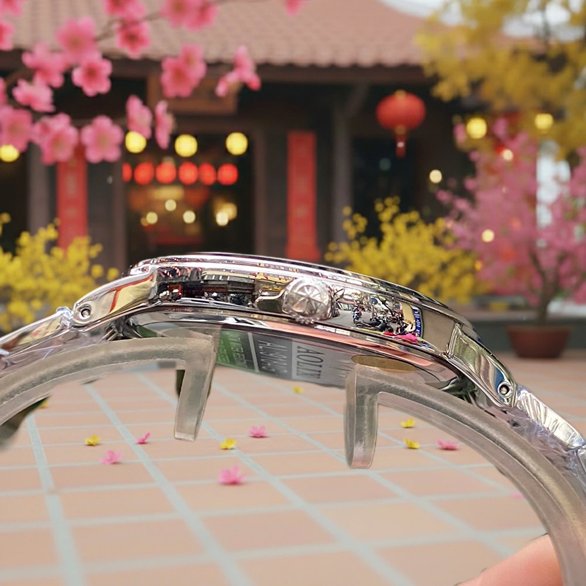 Đồng Hồ Nam Aolix AL-9184G: Kính Sapphire, Máy Nhật, Giá Cực Tốt