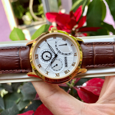 ĐỒNG HỒ NEOS DÂY DA N-30724M 5 KIM