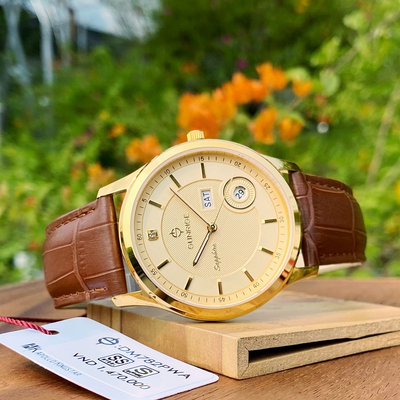 ĐỒNG HỒ NAM DÂY DA SUNRISE DM782PWA