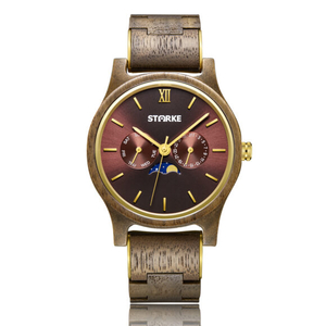 Đồng Hồ gỗ phong thủy Nam STARKE SK107AM-Gỗ óc chó