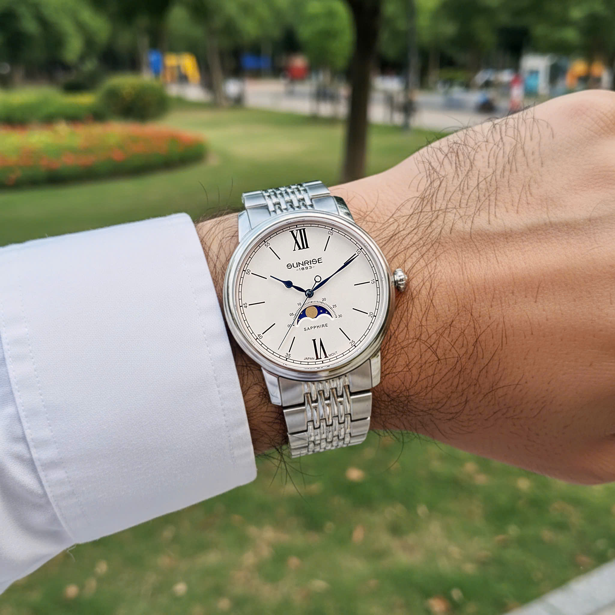 Đồng Hồ Nam Sunrise 1346SA: Sắc Xanh Lục Bảo Đẳng Cấp & Sang Trọng