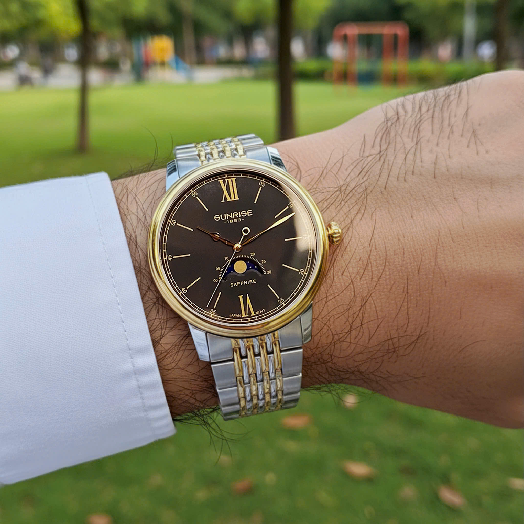 Đồng Hồ Nam Sunrise 1346SA: Sắc Xanh Lục Bảo Đẳng Cấp & Sang Trọng