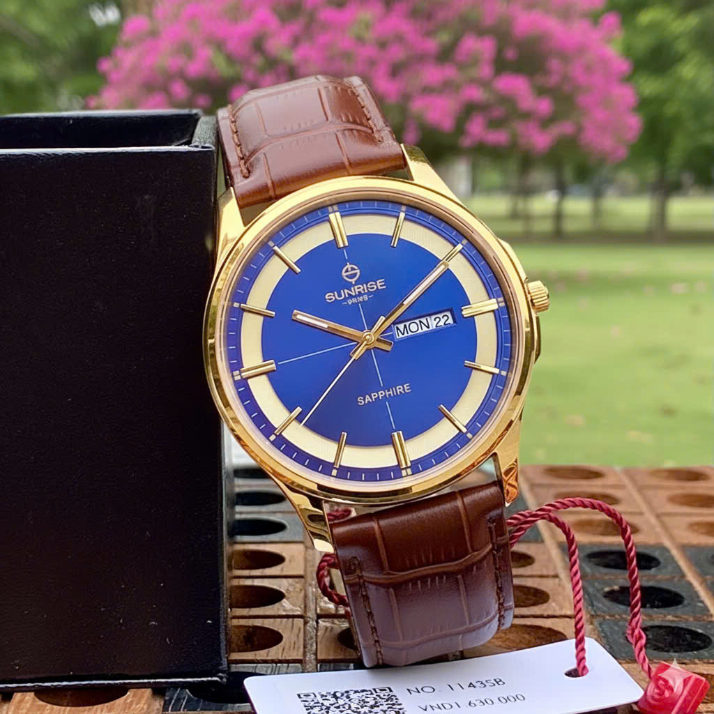 Đồng Hồ Nam Sunrise Dây Da 1143PB - Lịch Lãm Nơi Công Sở