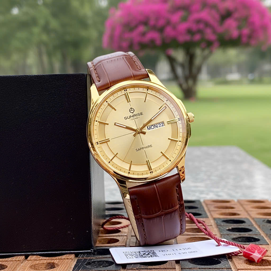 Đồng Hồ Nam Sunrise Dây Da 1143PB - Lịch Lãm Nơi Công Sở