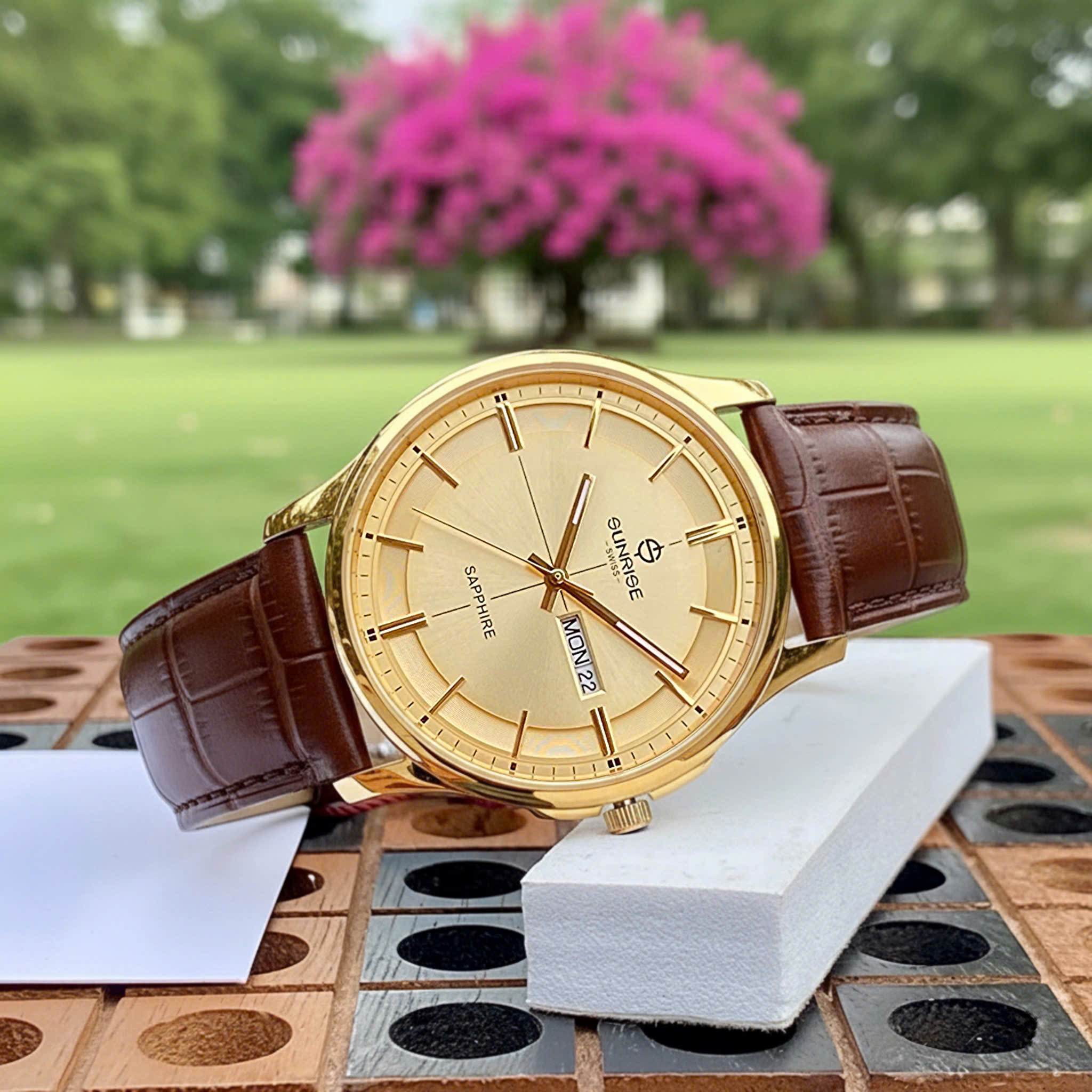 Đồng Hồ Nam Sunrise Dây Da 1143PB - Lịch Lãm Nơi Công Sở