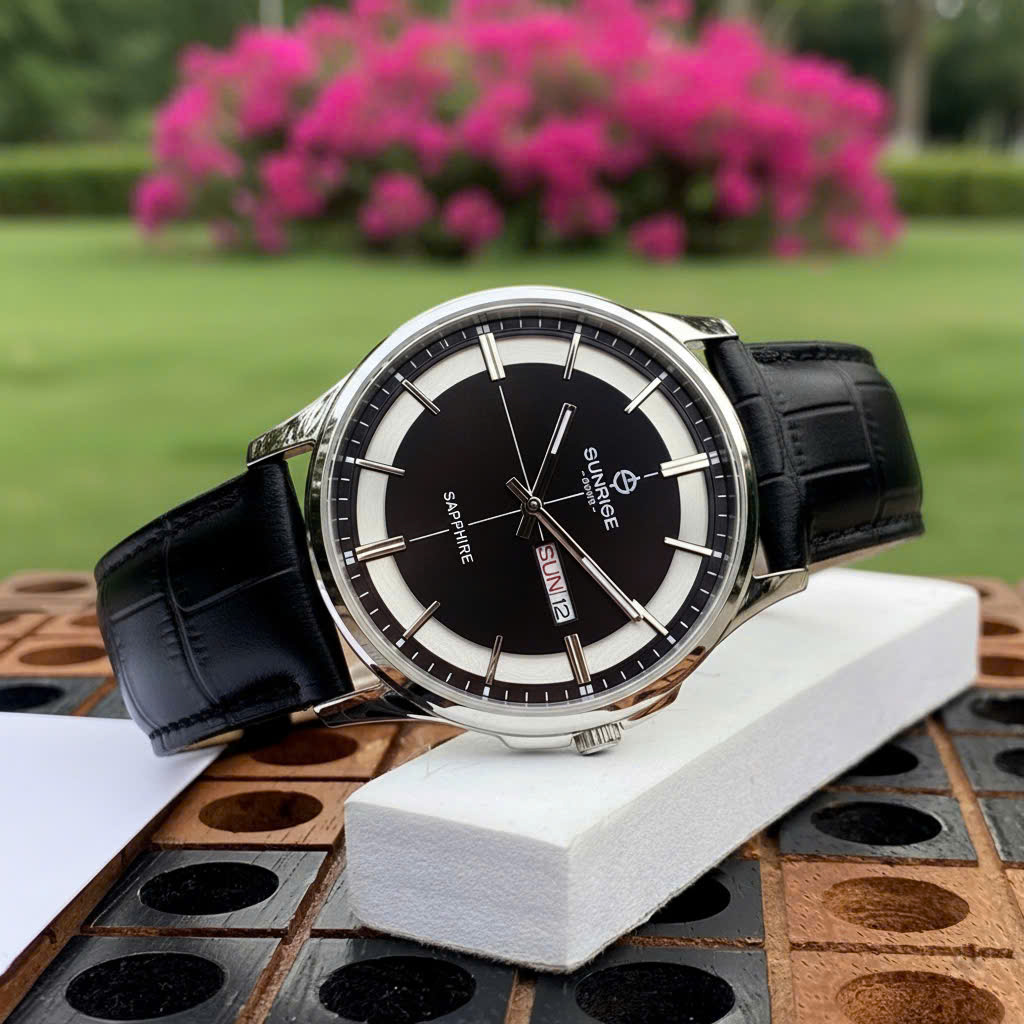Đồng Hồ Nam Sunrise Dây Da 1143PB - Lịch Lãm Nơi Công Sở