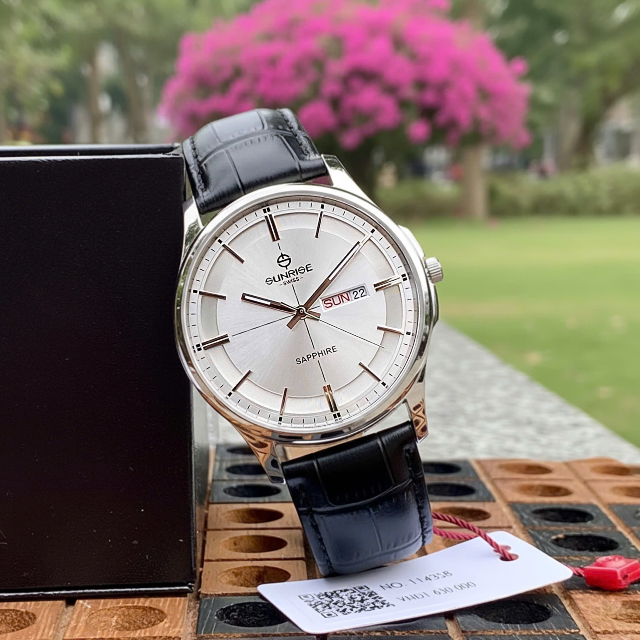 Đồng Hồ Nam Sunrise Dây Da 1143PB - Lịch Lãm Nơi Công Sở