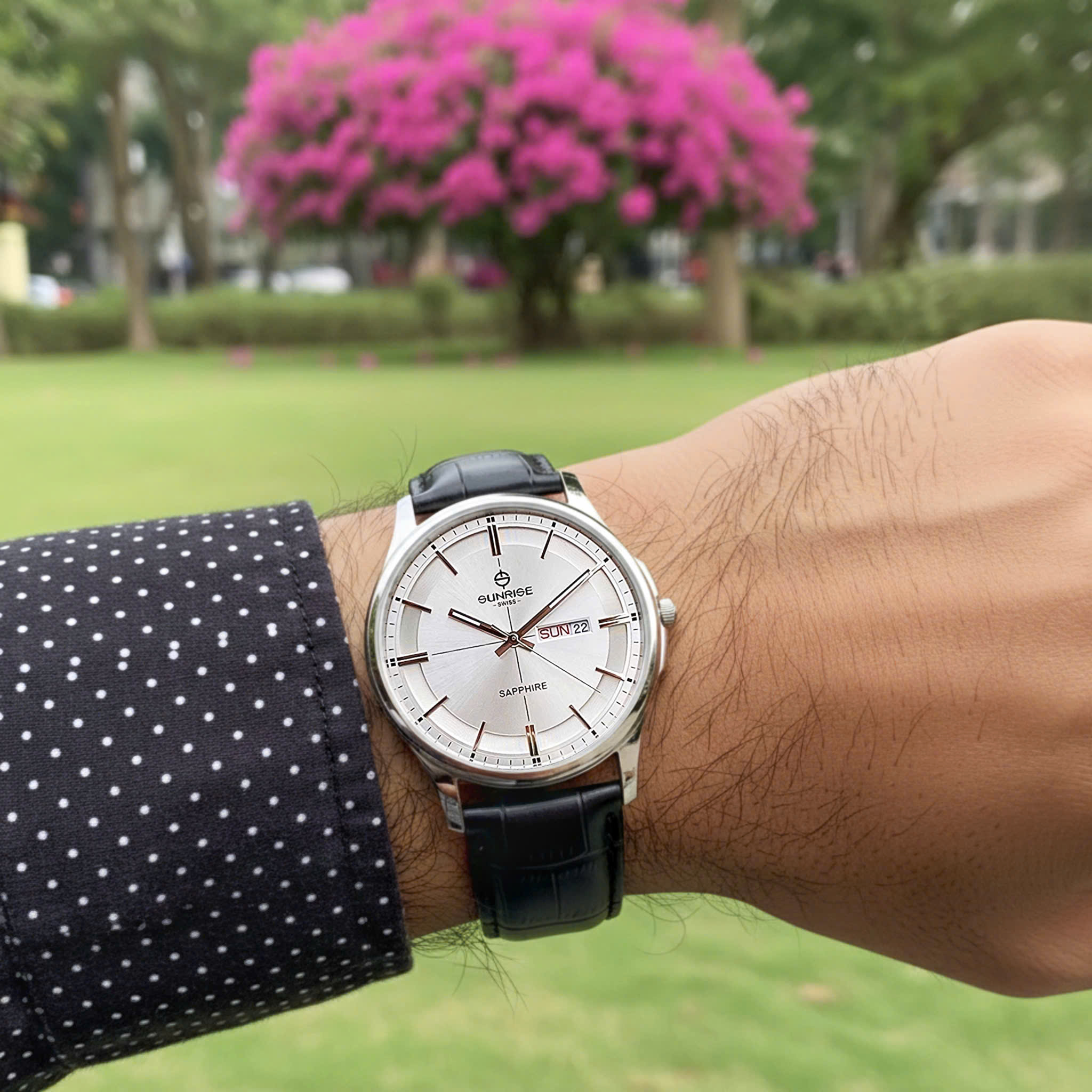 Đồng Hồ Nam Sunrise Dây Da 1143PB - Lịch Lãm Nơi Công Sở