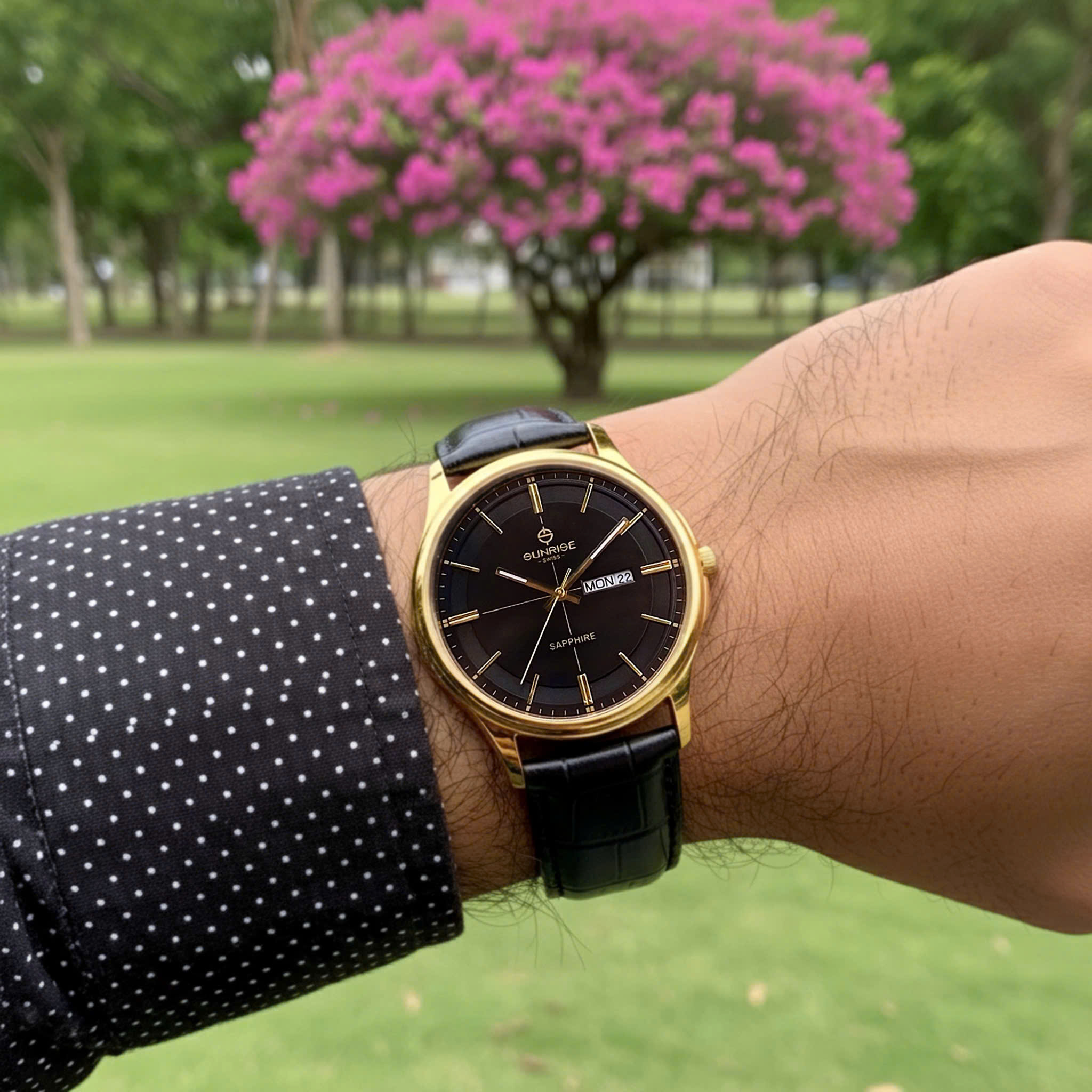 Đồng Hồ Nam Sunrise Dây Da 1143PB - Lịch Lãm Nơi Công Sở