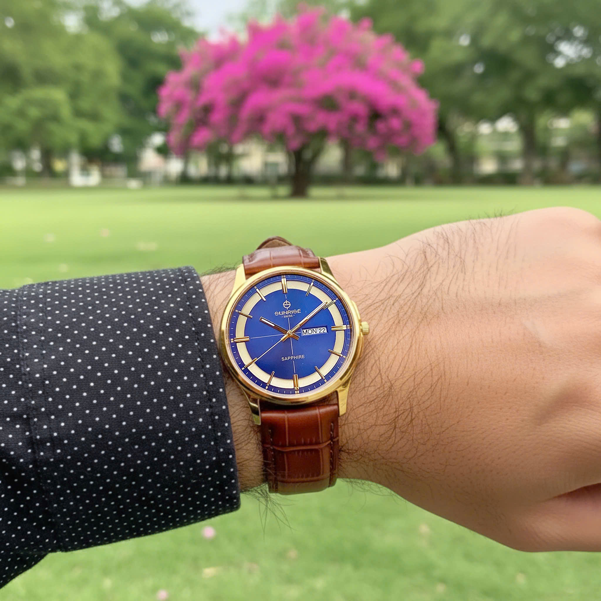 Đồng Hồ Nam Sunrise Dây Da 1143PB - Lịch Lãm Nơi Công Sở