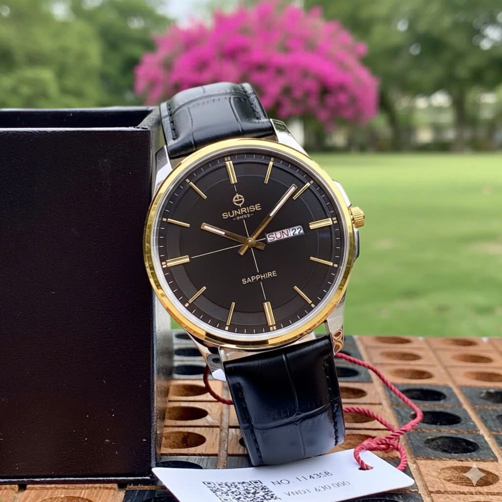 Đồng Hồ Nam Sunrise Dây Da 1143PB - Lịch Lãm Nơi Công Sở