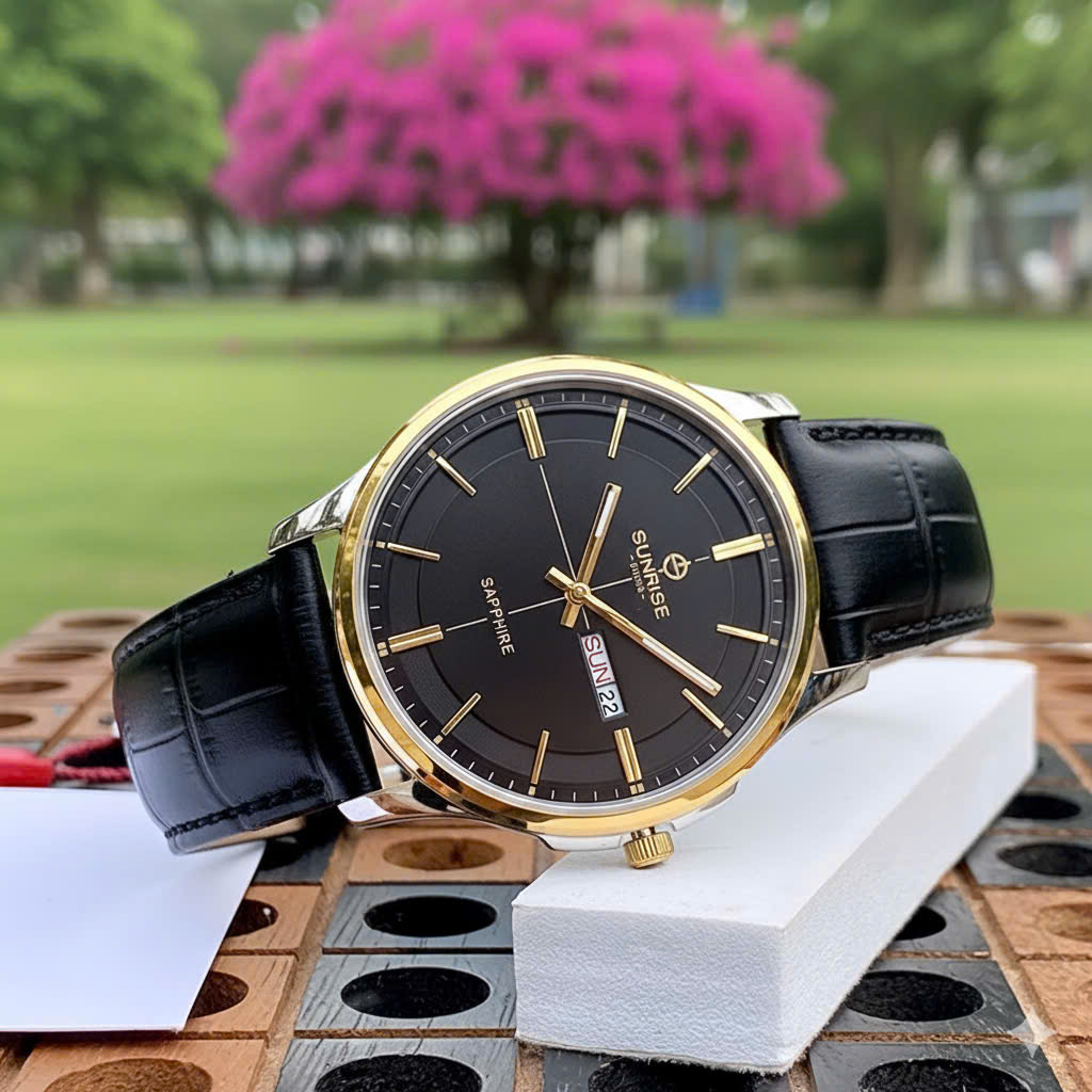 Đồng Hồ Nam Sunrise Dây Da 1143PB - Lịch Lãm Nơi Công Sở