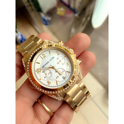 Đồng hồ nữ Michael Kors Blair Goldtone Dial White Mk5166