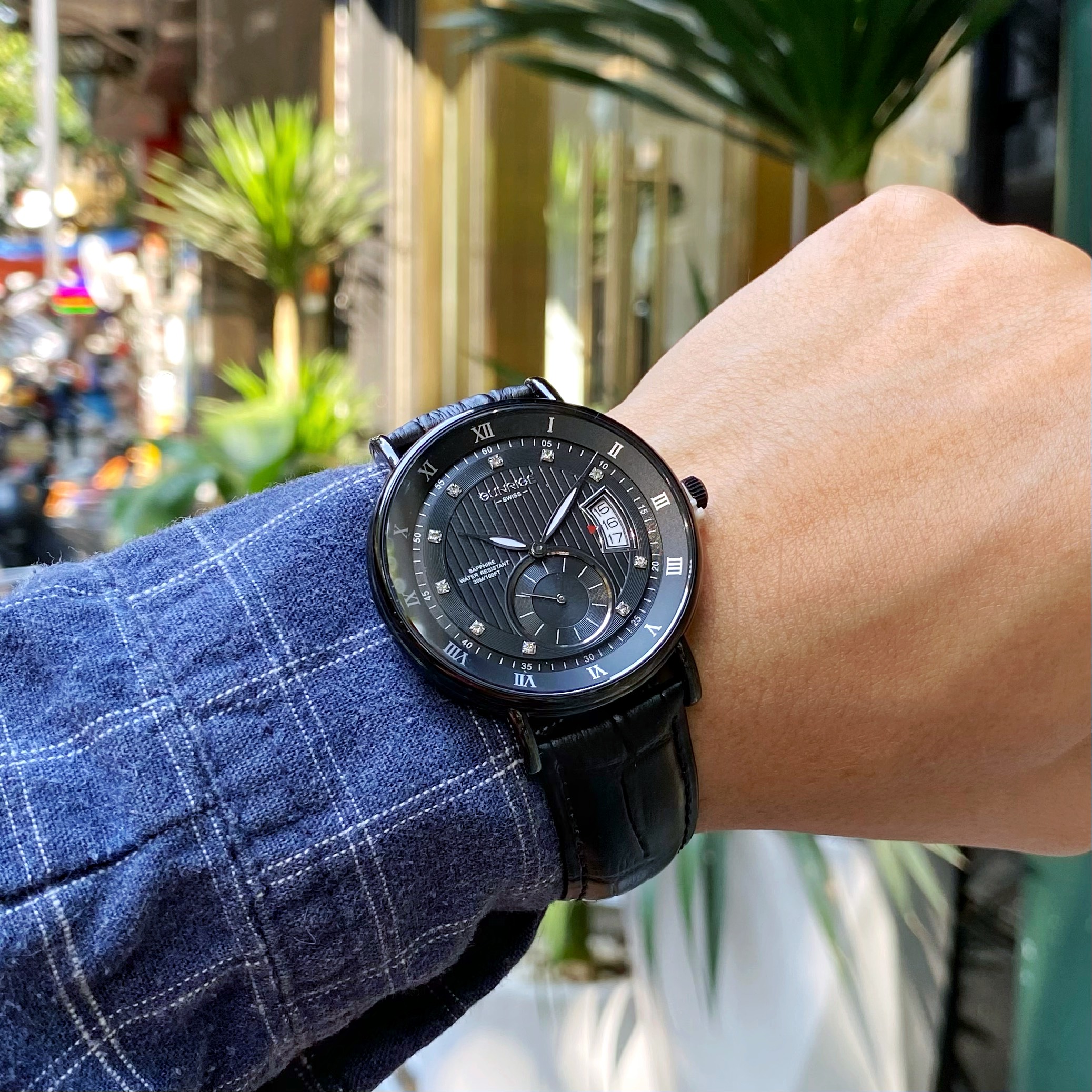 SUNRISE 1118PA | ĐỒNG HỒ NAM DÂY DA