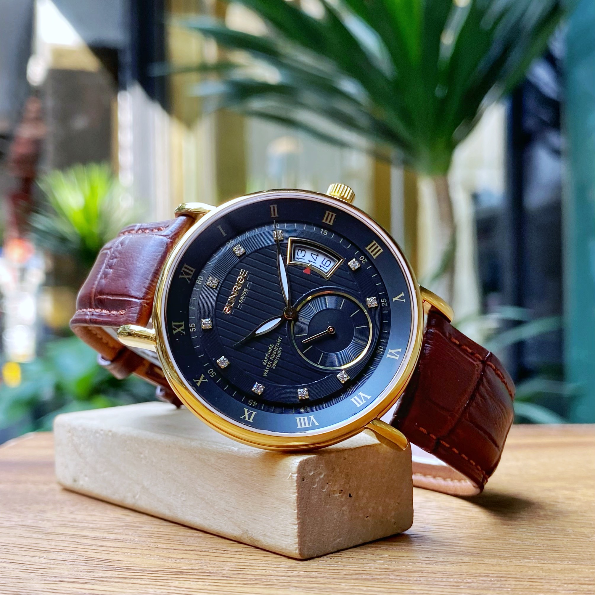 SUNRISE 1118PA | ĐỒNG HỒ NAM DÂY DA