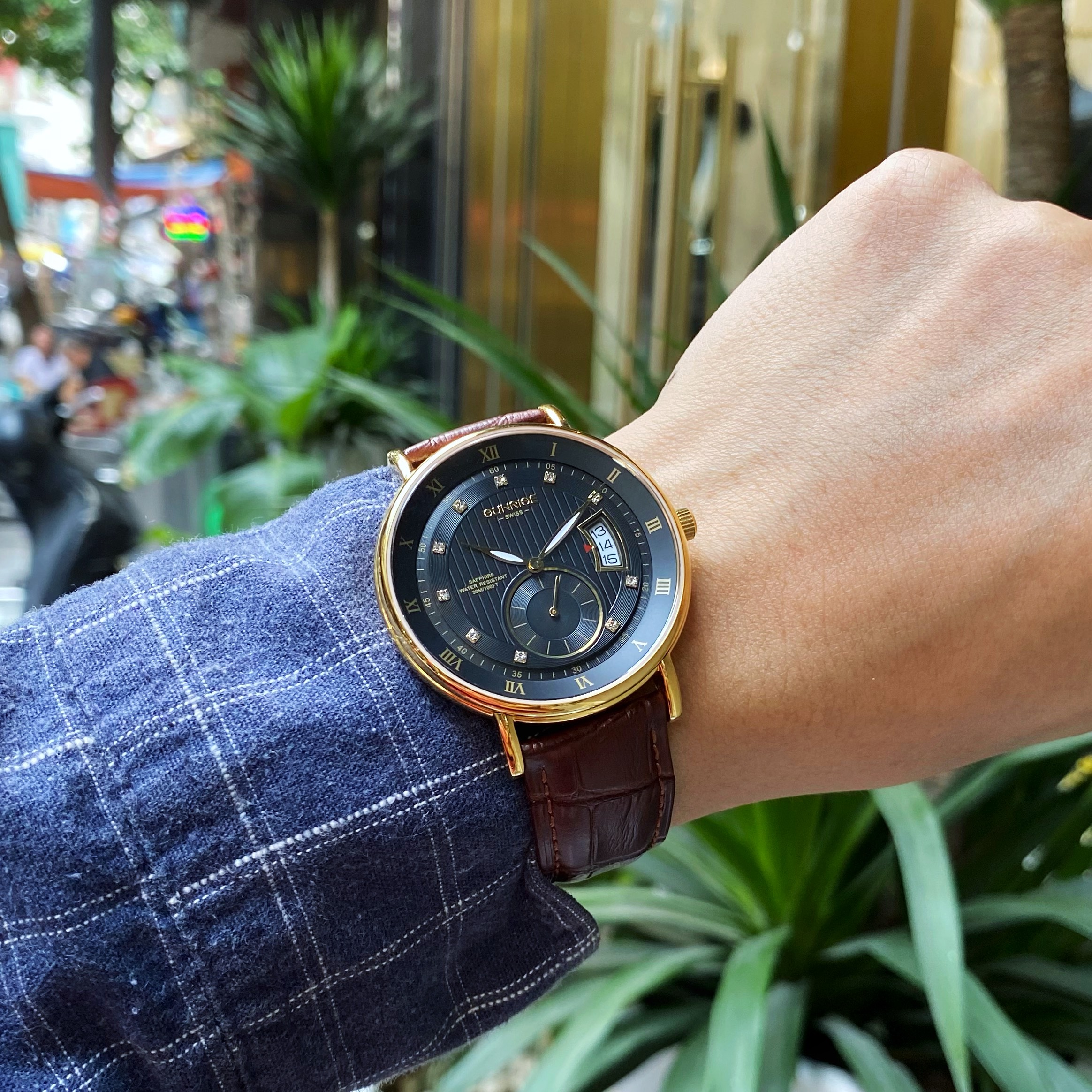 SUNRISE 1118PA | ĐỒNG HỒ NAM DÂY DA