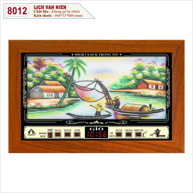 Đồng Hồ Treo Tường Lịch Vạn Niên TT8012-3