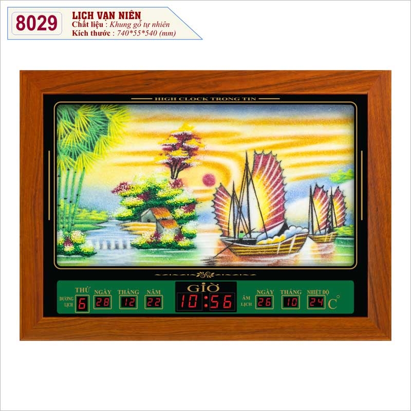Đồng Hồ Treo Tường Lịch Vạn Niên TT8029