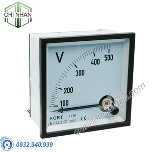 Đồng hồ Voltmeter 96x96 500V - FT-96V500V - FORT