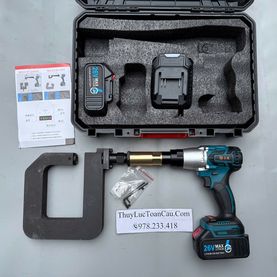 Máy đột lỗ tôn xà gồ C họng  sâu 150 cao 74mm