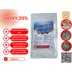 DOXY 20% TÔM (500G) – Giải Pháp Hiệu Quả Đặc Trị Đỏ Thân, Bệnh Xuất Huyết Trên Tôm, Cá, Ếch