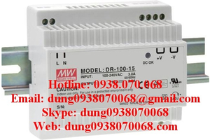 Nguồn MEAN WELL DR-100-12, DR-100-15, DR-100-24
