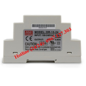 MEAN WELL DINRAIL DR-15-5, DR-15-12, DR-15-15, DR-15-24