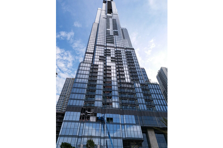 Dự án phục hồi kính trầy xước Tòa LandMark 81 khu VinhomeS Tân Cảng