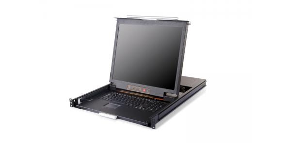 Dual Rail LCD-8 Port CAT5 KVM-19” with IP - DL2908i