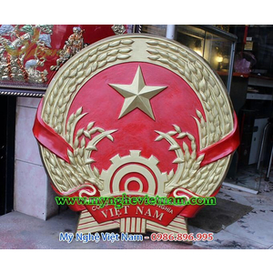 Đúc quốc huy Việt nam bằng nhựa composite