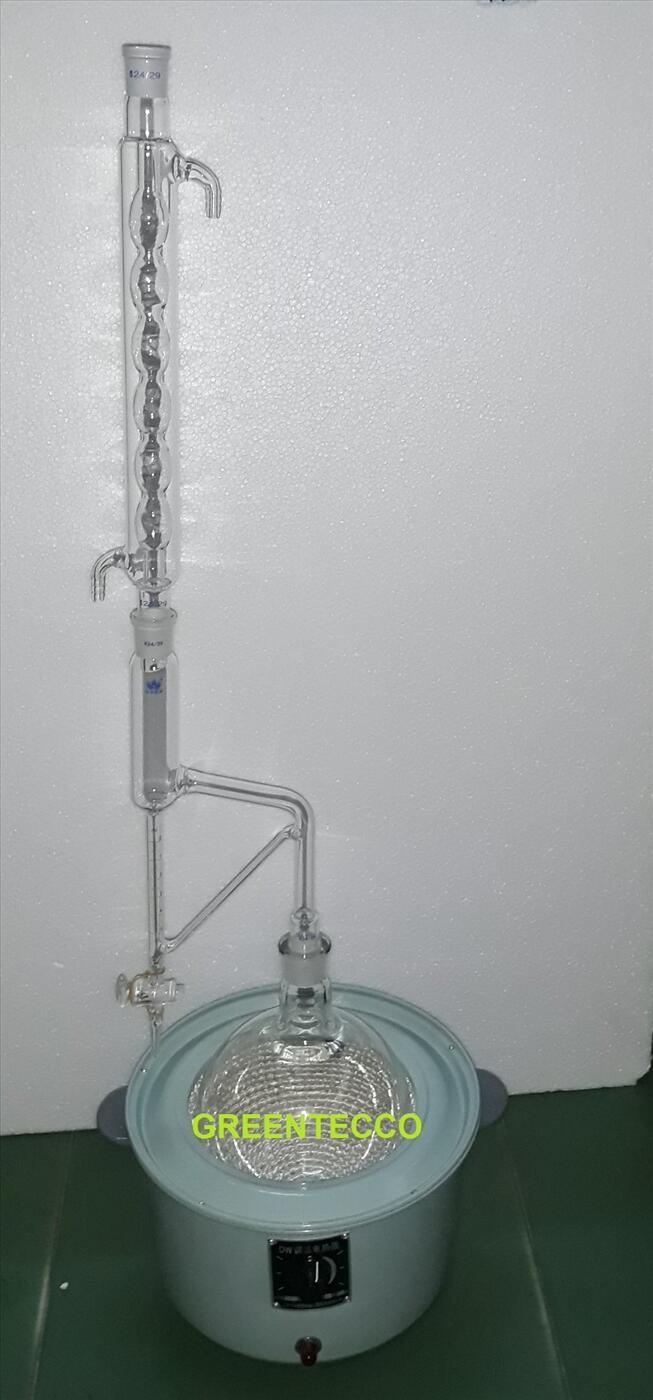Dụng cụ chưng cất chiết xuất tinh dầu Clevenger 2000 ml kèm bếp - định lượng tinh dầu
