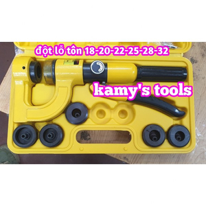 Dụng cụ đột lỗ tôn thủy lực đục lỗ thang máng cáp máng điên syd-25 với 6 bộ khuôn đột 18-32mm