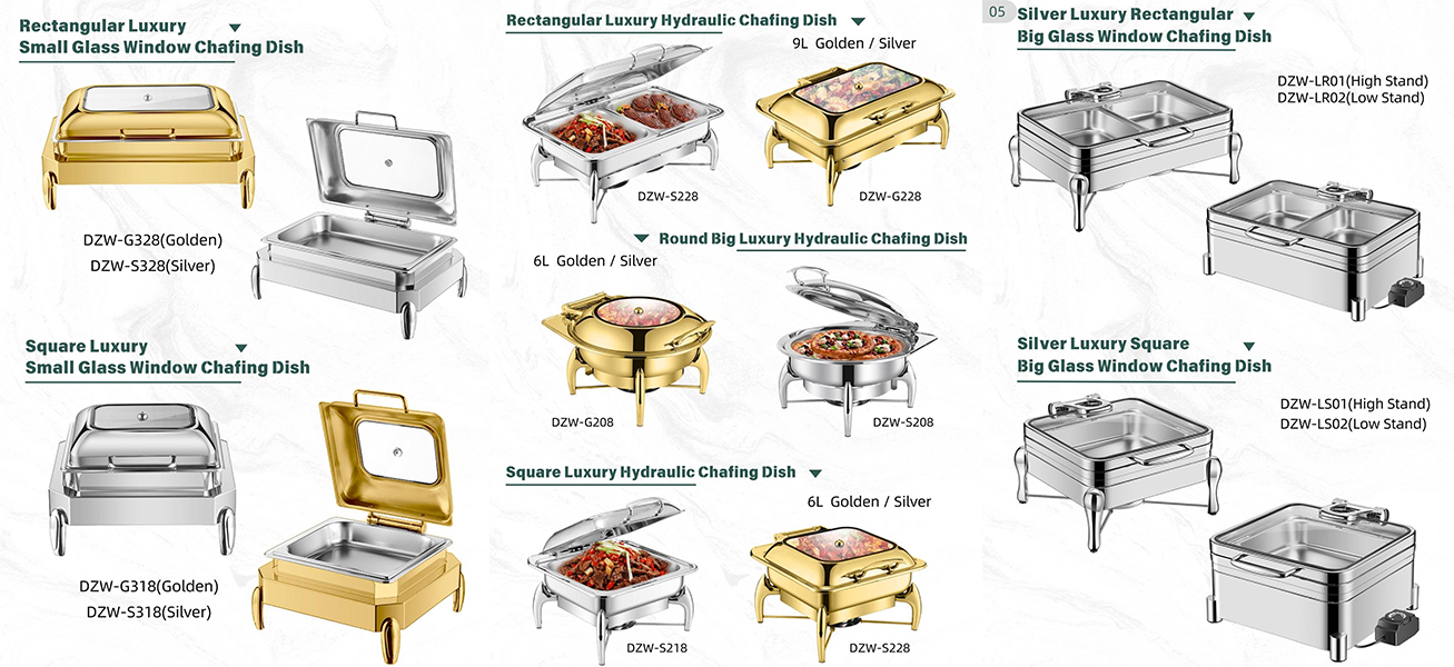 Các loại dụng cụ tiệc buffet phổ biến hiện nay