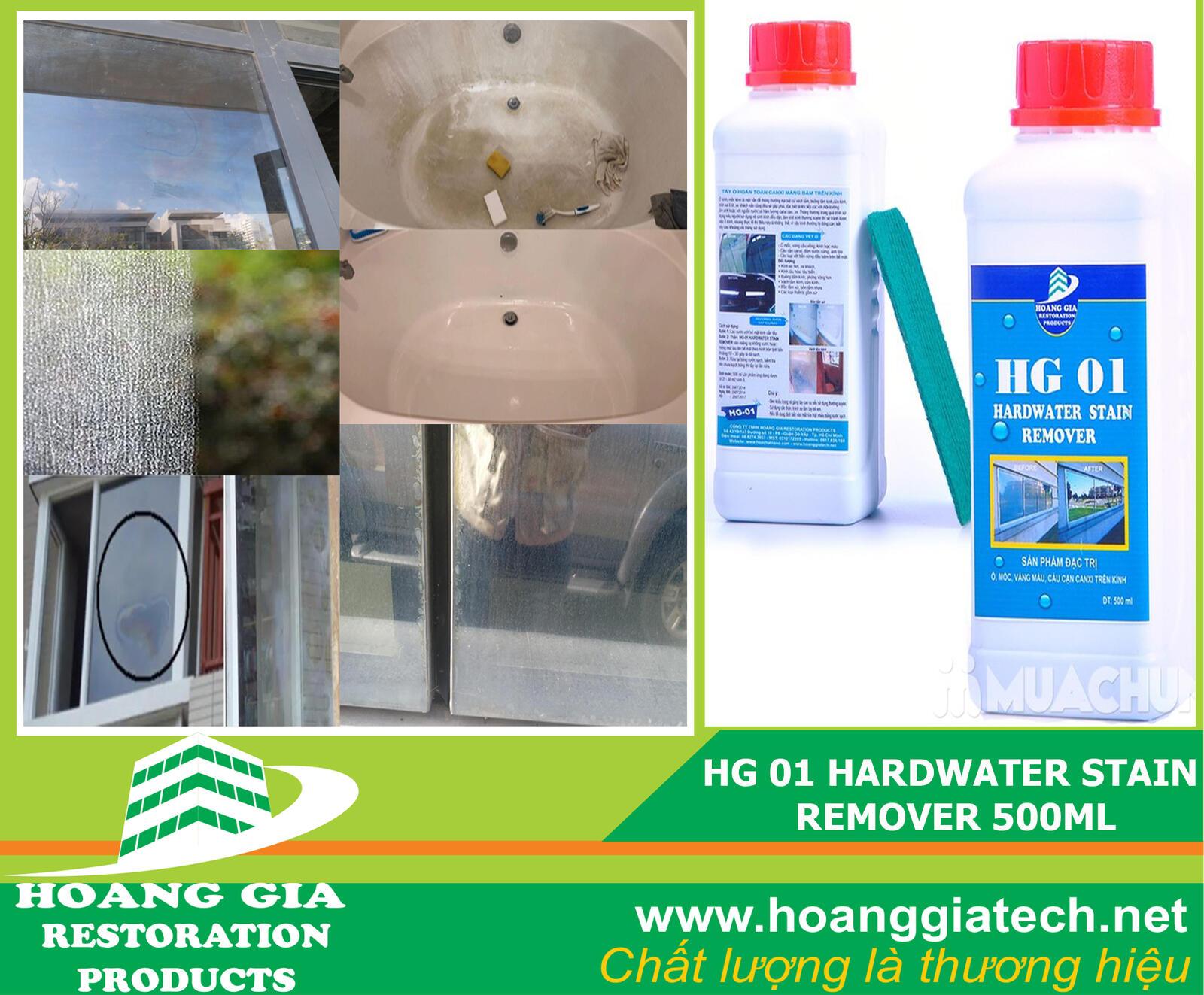Dung dịch đánh bay ố, bẩy màu, cáu cặn trên kính 500ML
