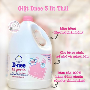 Dung dịch giặt Dnee 3 Lít (màu hồng) 🇹🇭