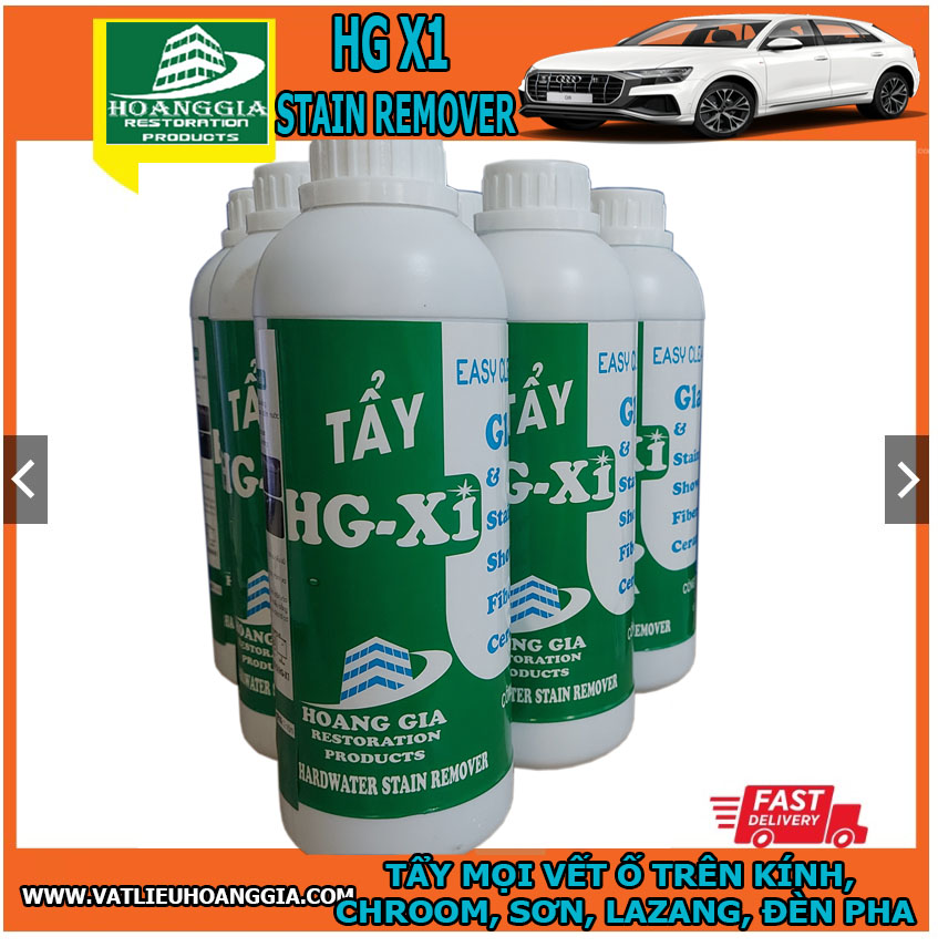 Dung dịch tẩy ố kính xe hơi HG X1 Hard Water Stain Remover for Car Glass 1000ML