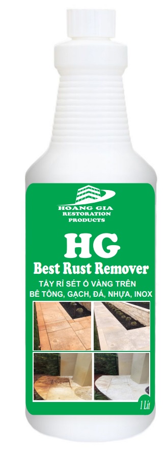 Dung dịch tẩy ố mốc rỉ sét ố vàng trên đá , Bê tông, nhựa HG Best Rust Remover 1000ml