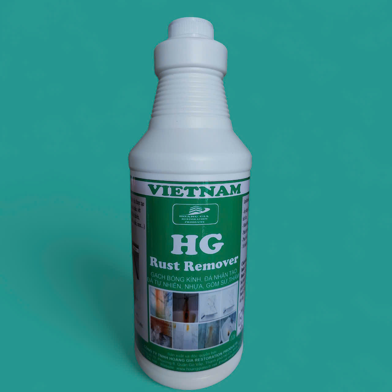 Dung dịch tẩy rỉ mốc ố vàng trên sang đá bóng kính, đá nhân tạo HG Rust Removol 1lít