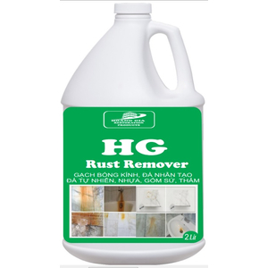 Dung dịch tẩy rỉ mốc ố vàng trên sang đá bóng kính, đá nhân tạo HG Rust Removol 2lít