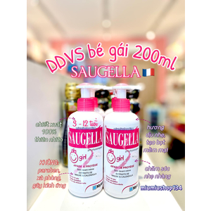 Dung dịch vệ sinh bé gái Saugella 200ml 🇫🇷 - từ 3 -12 tuổi