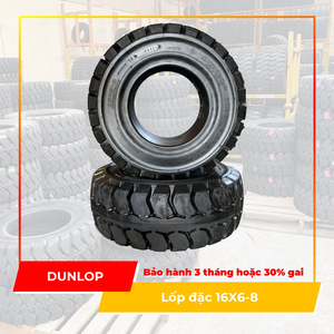 Bánh đặc xe nâng hiệu Dunlop size 16x6-8