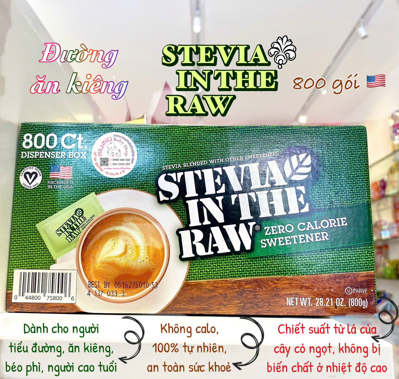 Đường ăn kiêng Mỹ 800g
