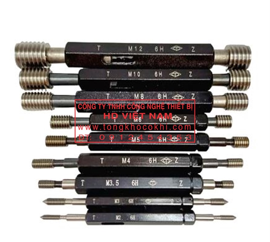Dưỡng kiểm ren trong lỗ - thread plus gauge, thiết bị dưỡng ren, kiểm tra ren trong 6H, M2-M12
