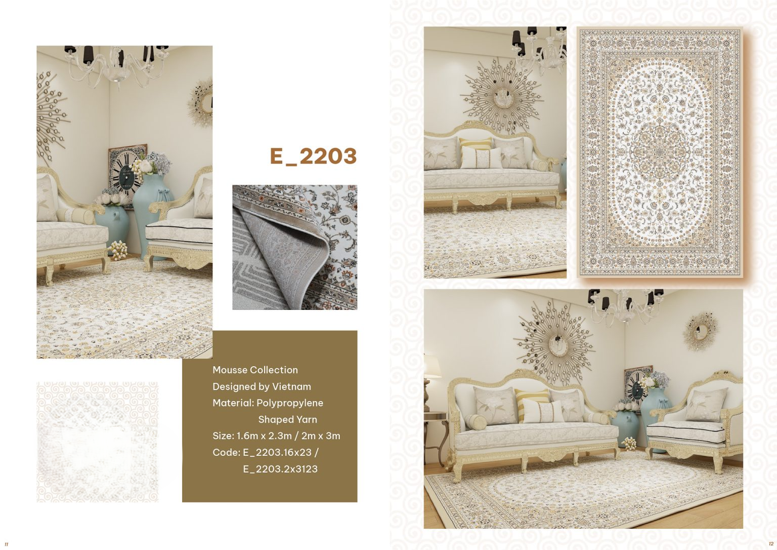 THẢM DỆT CỔ ĐIỂN CAO CẤP- GO-MOUSSE E_2203