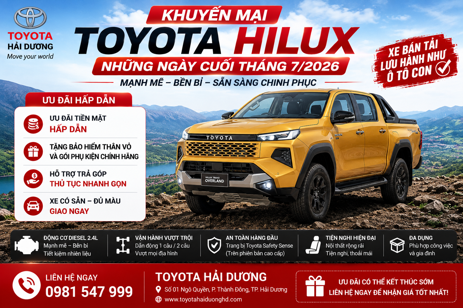 Khuyến mại Toyota Hilux