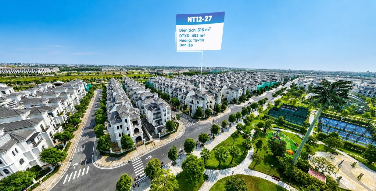 Bán Biệt Thự Đơn Lập Góc Ngọc Trai NT12-27 Vinhomes Ocean Park, 316m2, 3 Tầng Giá Thương Lượng