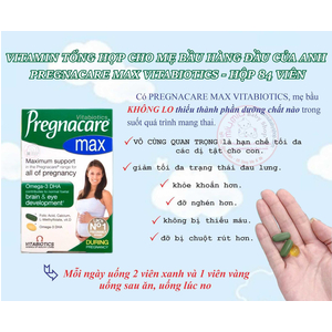 VITAMIN thời kỳ mang thai PREGNACARE MAX có OMAGA 3 & CANXI - 84 VIÊN/HỘP🇬🇧