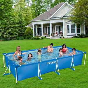Bể bơi cao cấp INTEX 28273 khung kim loại chữ nhật 4.5m x 2.2m x 0.84m, tiêu chuẩn Châu Âu