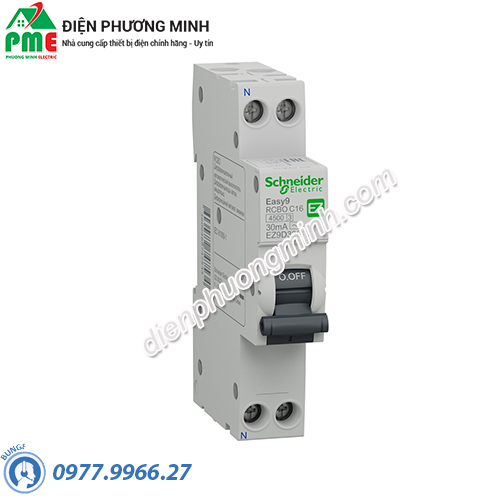 Easy9 RCBO 1PN C 32A 30mA AC SLIM - Model EZ9D33632